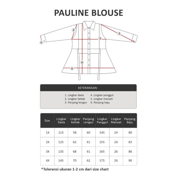 Bigissimo Eid Raya Series - Pauline Blouse | Atasan Wanita Blouse Casual Bigsize Jumbo - Image 7