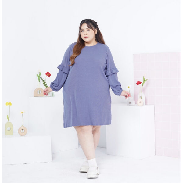 Bigissimo - Meriva Knit Tunik Dress | Atasan Wanita Knit Tunik Dress Kaos Rajut Casual Bigsize Jumbo