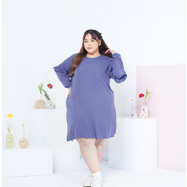 Bigissimo - Meriva Knit Tunik Dress | Atasan Wanita Knit Tunik Dress Kaos Rajut Casual Bigsize Jumbo - Image 3