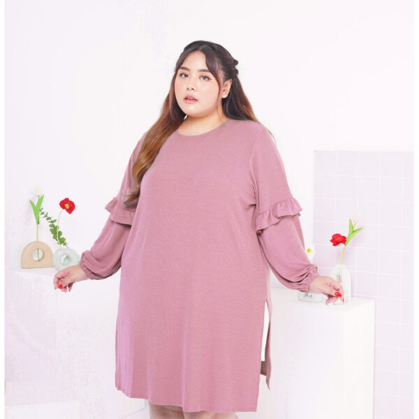 Bigissimo - Meriva Knit Tunik Dress | Atasan Wanita Knit Tunik Dress Kaos Rajut Casual Bigsize Jumbo - Image 7