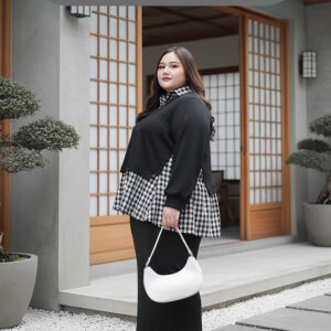 Bigissimo In Cotton - Azela Blouse | Atasan Blouse Wanita Kemeja Korean Look Casual Big size Jumbo