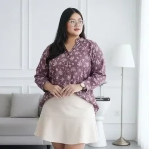 Bigissimo - Aversa Floral Blouse | Atasan Wanita Floral Blouse Big Size Jumbo LD 130