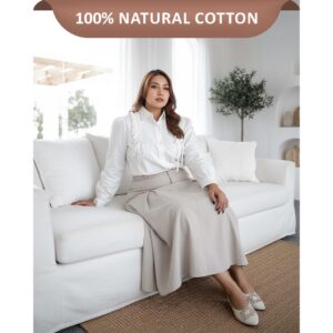 Bigissimo In Cotton - Celine Blouse | Atasan Wanita Blouse Katun Polos Big Size Jumbo