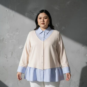 Bigissimo - Rhea Blouse | Atasan Wanita Blouse Korean Style Big Size Jumbo