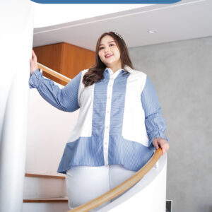 Bigissimo In Cotton - Raline Blouse | Atasan Blouse Wanita Katun Big Size Jumbo