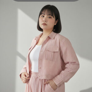 Bigissimo In Cotton - Gavya Outer | Atasan Wanita Outer Cardigan Stripe Big Size Jumbo