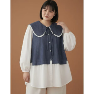 Bigissimo In Cotton - Hana Blouse | Atasan Wanita Blouse Denim Polos Big Size Jumbo