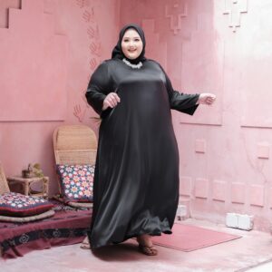 Bigissimo - Petunia Royal Silk Basic Dress | Dress Wanita Silk Mewah Big Size Jumbo