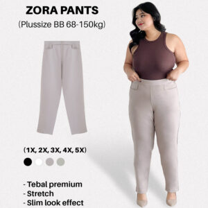 Bigissimo - Zora Pants | Celana Wanita Polos Celana Kerja Big Size Jumbo