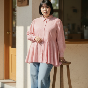 Bigissimo In Cotton - Meryl Stripe Blouse | Atasan Wanita Blouse Casual Big Size Jumbo