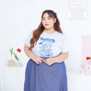 Bigissimo In Cotton - Cat Series Tee Tshirt | Atasan Wanita Kaos Crewneck Tee Tshirt Sablon Kucing Series Lengan Panjang Pendek Big Size Jumbo