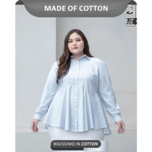 Bigissimo In Cotton - Meryl Stripe Blouse | Atasan Wanita Blouse Casual Big Size Jumbo