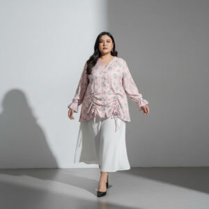 Bigissimo - Nuela Blouse | Atasan Wanita Kemeja Blouse Floral Big Size Jumbo