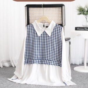 Bigissimo in Cotton - Aghni Blouse | Atasan Wanita Blouse Kemeja Cotton Motif Kotak Big Size Jumbo