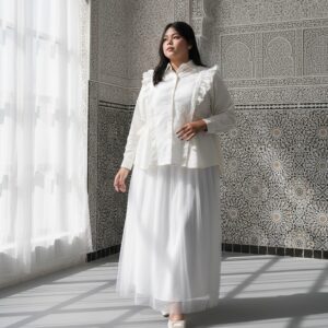 Bigissimo Lebaran Eid Raya Series - Seren Blouse | Atasan Wanita Blouse Katbol Motif Bunga Bordir Big Size Jumbo
