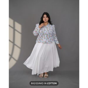 Bigissimo In Cotton - Elara Shirt | Atasan Wanita Kemeja Blouse Floral Top Katun Big Size Jumbo
