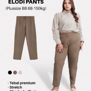 Pants Theory In Cotton - Elodi Pants | Celana Wanita Polos High Waist Big Size Jumbo