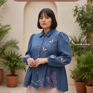 Bigissimo Lebaran Eid Raya Series - Vanesa Luxury Top | Atasan Wanita Blouse Lebaran Big Size Jumbo