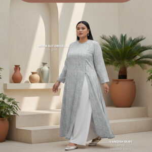 Bigissimo Lebaran Eid Raya Series - Meira Slit Dress | Atasan Wanita Dress Gamis Premium Big Size Jumbo