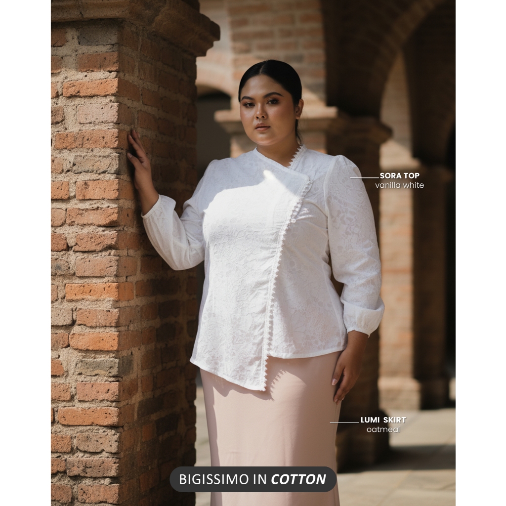 Bigissimo Lebaran Eid Raya Series – Sora Top Blouse | Atasan Wanita Blouse Jaggan Katun Big Size Jumbo