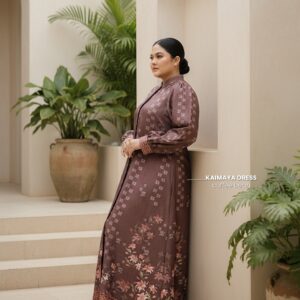 Bigissimo Lebaran Eid Raya Series - Kaimaya Dress | Atasan Dress Wanita Gamis Floral Mewah Big Size Jumbo