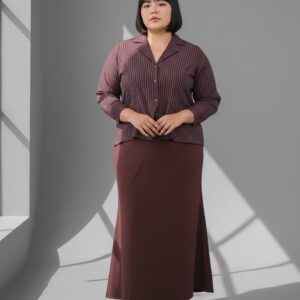 Bigissimo - Ariana Top | Atasan Wanita Kemeja Top Stripe Big Size Jumbo
