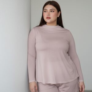 Bigissimo In Cotton - Airy Cooltech Inner Long | Atasan Wanita Inner Basic Turtleneck Long Sleeveless Big Size Jumbo