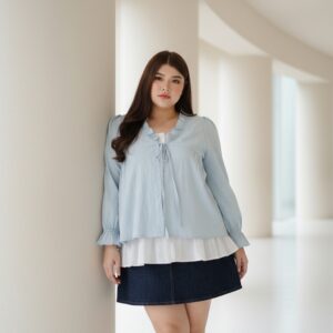 Bigissimo In Cotton - Eloise Top Blouse | Atasan Wanita Blouse Big Size Jumbo